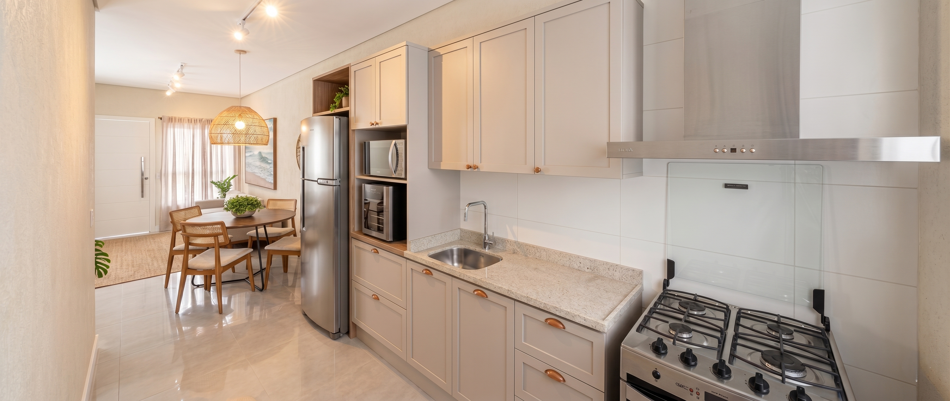 Cozinha integrada do Residencial Albatroz